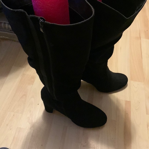 Torrid Tall Black Suede Boots. Size 12 - Picture 2 of 6